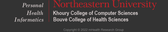 Personal Health Informatics at Northeastern University